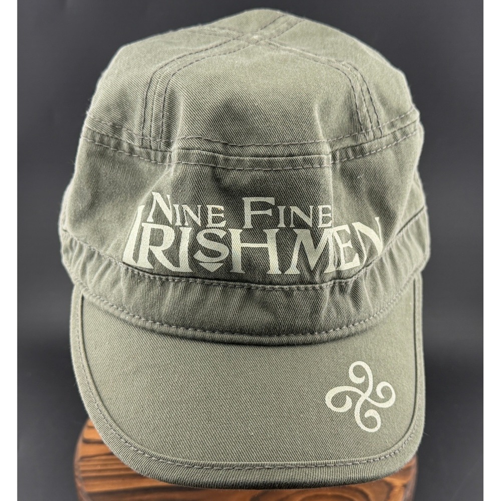 Nine Fine Irishmen-Las Vegas Military, Cadet Hat, Olive Green, Cotton Adjustable